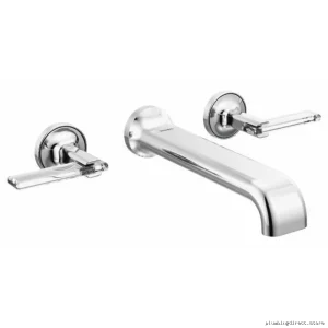 Brizo Allaria Polished Chrome Tub Filler Trim Wall Mount 2-Handle Excludes Handles T70467-PCLHP