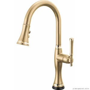 Tulham Brizo 64058LF Touch Control Pull-Down Sprayer Faucet – Luxe Gold Finish