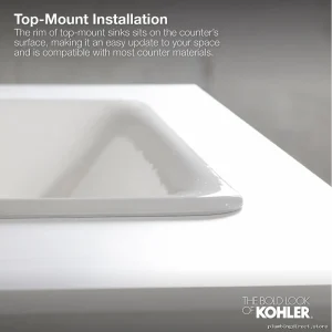 Thunder Grey Undermount Bathroom Sink - Kohler Modern Design 24x16