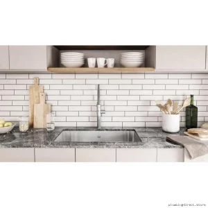 Undermount Kitchen Sink 30-1/2 1 Bowl Stainless Steel Brookmore BSU1831-9 Kindred Finish