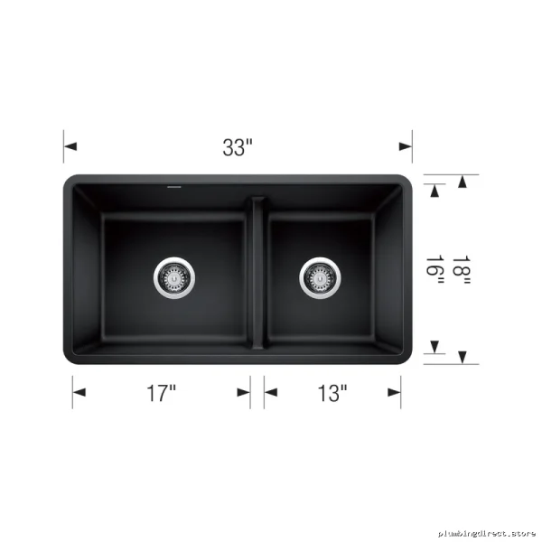 Blanco Silgranit Undermount Kitchen Sink Low Divide Concrete Gray 1.75 Bowl - Image 2