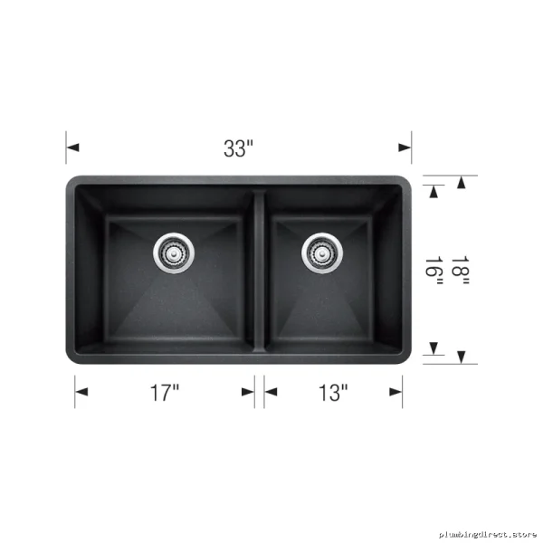 Blanco Undermount Silgranit Kitchen Sink in Concrete Gray 1.75 Bowl - Image 2