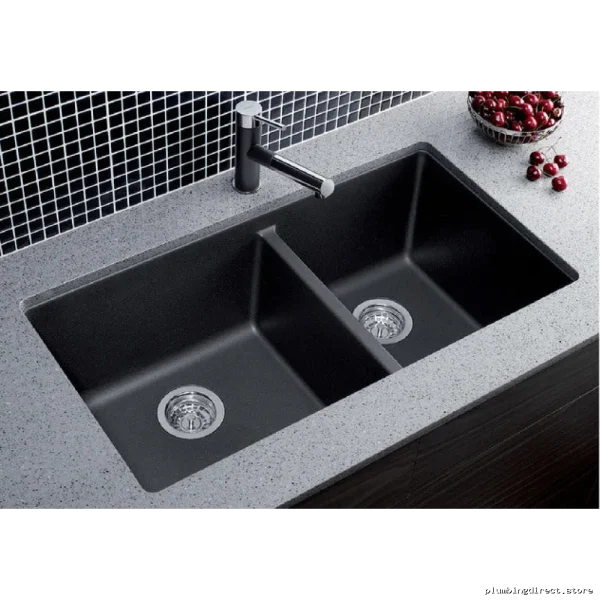 Blanco Undermount Silgranit Kitchen Sink in Concrete Gray 1.75 Bowl