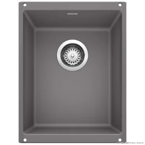 Undermount Silgranit Sink with 0.75 Bowl Depth - Precis U 401416 in Cinder by Blanco