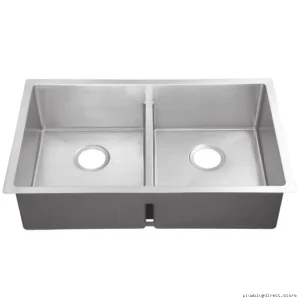 Undermount Two-Bowl Stainless Steel Sink with Low-Divide Design - EDUF1931/8-LD Excalibur