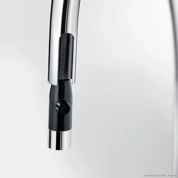 Blanco Chrome and Truffle Pull Down Kitchen Faucet with Spray by Urbena - Image 3