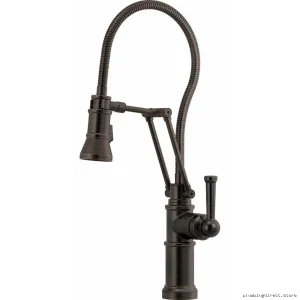 Venetian Bronze Adjustable Spout Kitchen Faucet w/ Pull-Down Sprayer & Pre-Finished Hose #63125LF-RB