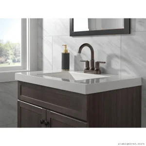 Venetian Bronze Modern Centerset Bathroom Sink Faucet - Trinsic 2559-RBMPU-DST