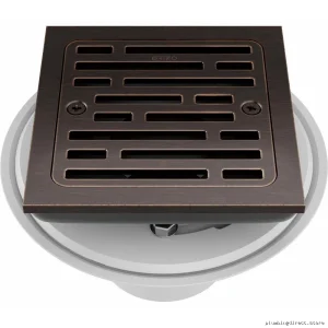 Venetian Bronze 4-Tile-In Square Shower Drain – Easy Install & Sleek Design