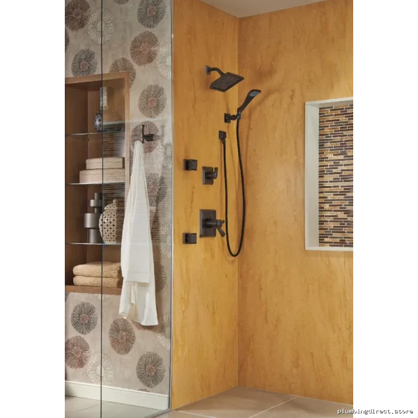 Venetian Bronze Square Surface Mount Body Spray - Decorative Wall Accents 50150-RB Delta