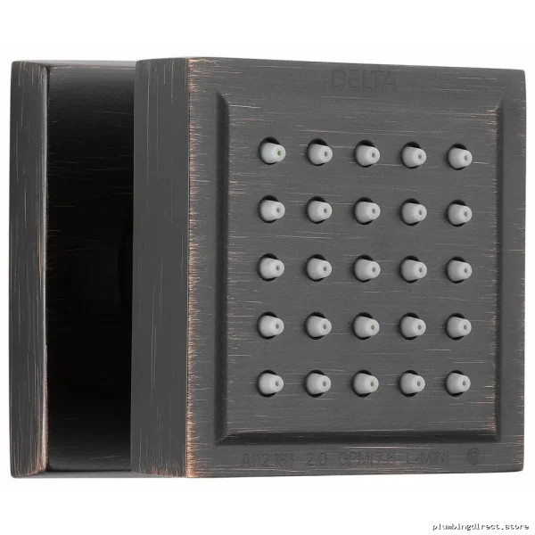 Venetian Bronze Square Surface Mount Body Spray - Decorative Wall Accents 50150-RB Delta - Image 2