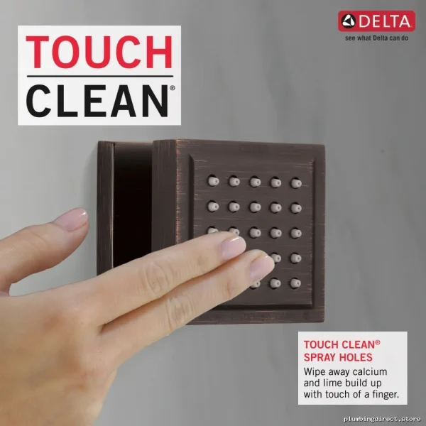 Venetian Bronze Square Surface Mount Body Spray - Decorative Wall Accents 50150-RB Delta - Image 3