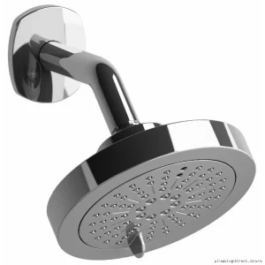 Venty 6 Round Durable Showerhead with Dual Function & Chrome Arm