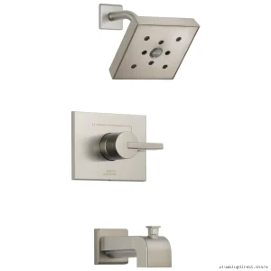 Vero Monitor Series Water Kinetic Tub & Shower Trim Set – Stainless Steel Model