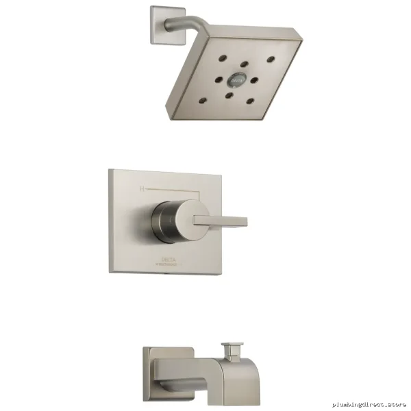 Vero Monitor Series Water Kinetic Tub & Shower Trim Set – Stainless Steel Model