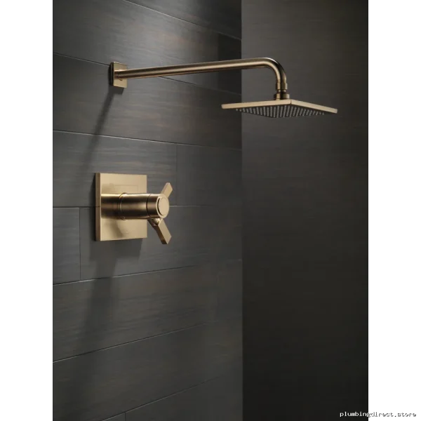 Vero Thermostatic Shower Trim Kit - Modern Champagne Bronze Finish - Image 3