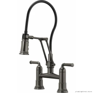 Versatile Articulating Kitchen Faucet - Luxe Steel & Easy-Clean Brizo
