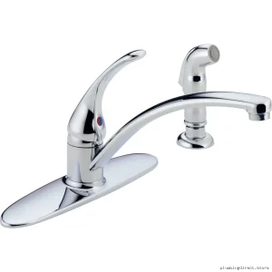 Versatile Kitchen Faucet with Detachable Handheld Spray - Chrome B4410LF-30 Delta