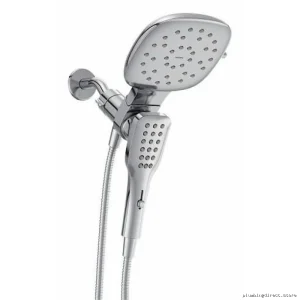 Verso Square Showers Combo with Customizable Infiniti Dial & Magnetic Dock Chrome Model