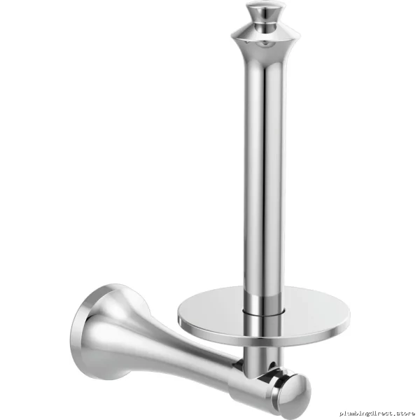 Vertical Chrome Toilet Paper Holder by Dorval - Space-Saving Bathroom Accessory