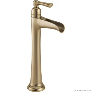 Brizo Luxe Gold Single-Hole Vessel Sink Faucet for Bathroom
