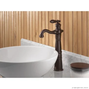 Victorian-Style Vessel Sink Faucet for Bathroom - Venetian Bronze Finish Delta 755LF-RB