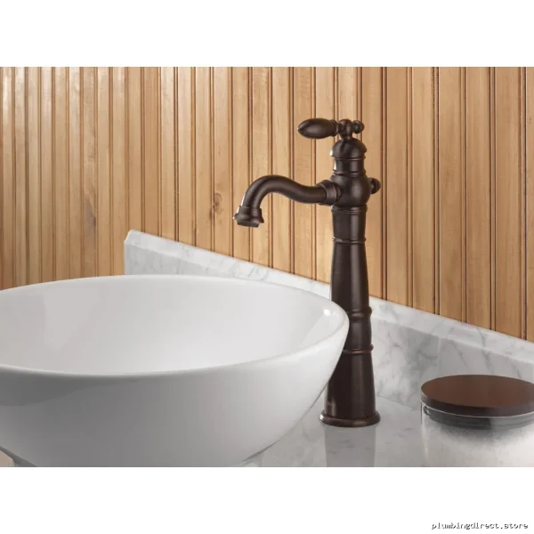 Victorian-Style Vessel Sink Faucet for Bathroom - Venetian Bronze Finish Delta 755LF-RB