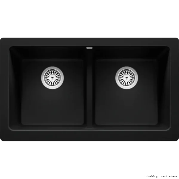 Coal-Black Two-Bowl Apron-Front Sink by Vintera – Modern Kitchen Design #402597 - Image 2