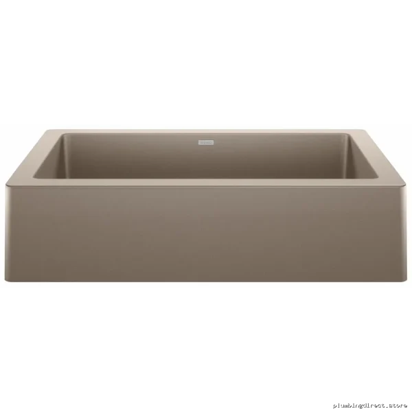 Vintera Single Apron Front Premium Silganite Sink with Truffle Finish in White - Image 2