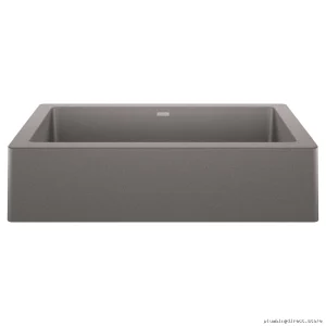 Vintera 30 Super Single Apron Front Silgranit Sink in Metallic Gray Kitchen Sink