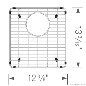 Vintera 33 Inch Stainless Steel Kitchen Sink Grate - White Model 239955