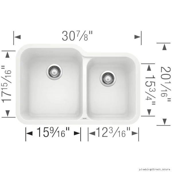 Vision U 1.75 Undermount Bowl Sink - Durable White Silgranit 402145 - Image 2