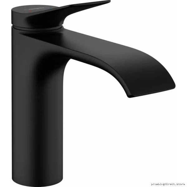 Vivenis 110 Single Hole Bathroom Faucet Matte Black Pop-Up Drain Hansgrohe - Image 4