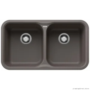 2-Bowl Undermount Silgranit Sink - Volcano Gray (Model 402938) by Vision U Blanco