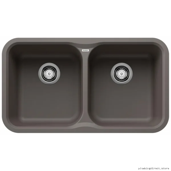 2-Bowl Undermount Silgranit Sink - Volcano Gray (Model 402938) by Vision U Blanco