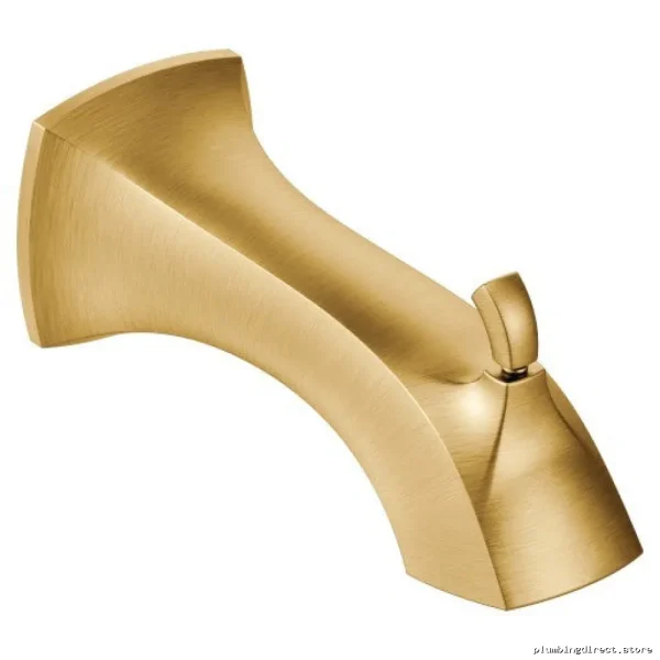 Voss Brushed Gold Tub Spout with Diverter - Model 161955BG