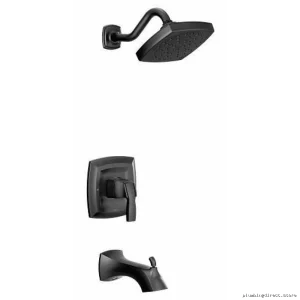 Voss M-Core Model UT Matte Black Tub & Shower Trim Kit - Fits Moen Systems