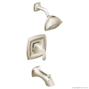 Voss Eco-Friendly Tub & Shower Trim with Temperature-Controlled Faucets - Polished Nickel T2693EPNL