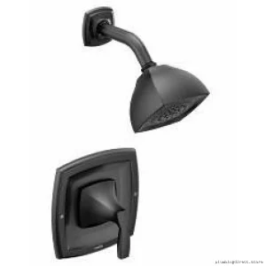 Voss Posi-Temp Matte Black Shower Trim - Model T2692BL for Moen