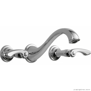 Bathroom Wall Mount Faucet 1.2 GPM Low-Handle Chrome Design