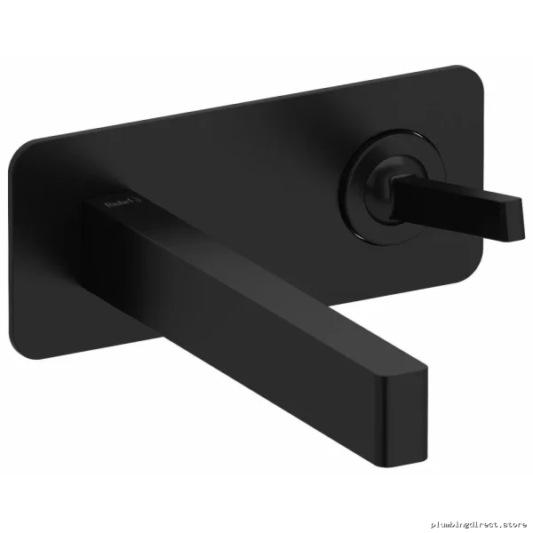 Wall Mount Bathroom Faucet Trim Joystick Handle Eco-Friendly Low Flow Black RioBel