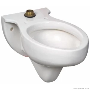 Rapidway 1.6 GPF Wall-Mount Elongated Flush Bowl w/ Less Seat Top Spud - White 3445J