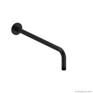 Wall Mount Shower Arm with Round Escutcheon Black