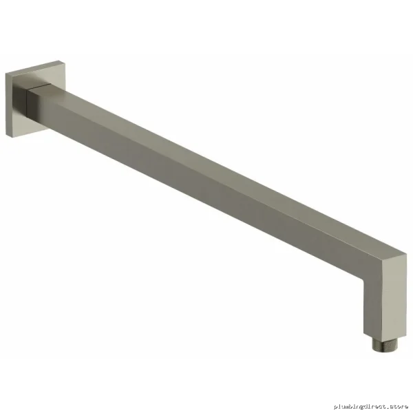 Wall Mount Shower Arm with Square Escutcheon in Brushed Nickel Finish - RIOBEL 547BN