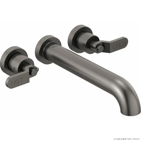 Wall-Mount Tub Filler 2-Handle Industrial Lever Kit Luxe Steel HL70434-SL Brizo
