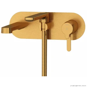 Wall Mount Tub Filler Trim | Brushed Gold | RIOBEL TNB21BG