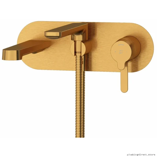 Wall Mount Tub Filler Trim | Brushed Gold | RIOBEL TNB21BG
