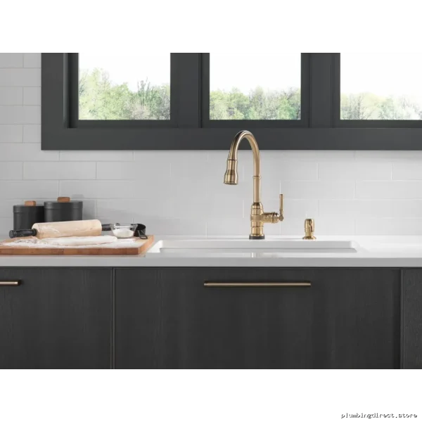 Wall-Mounted Broderick Soap Dispenser | Champagne Bronze RP100632CZ Sleek Design
