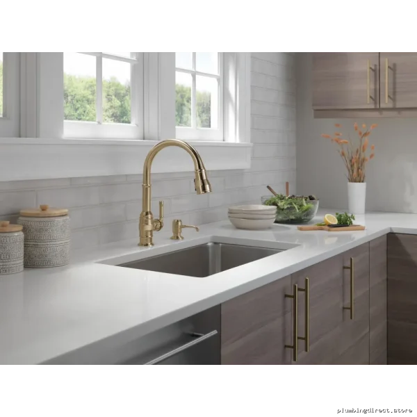 Wall-Mounted Broderick Soap Dispenser | Champagne Bronze RP100632CZ Sleek Design - Image 2