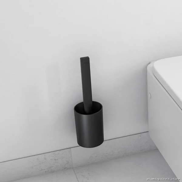 WallStoris Sleek Durable Matte Black Toilet Brush Holder - Hansgrohe Compatible - Image 3